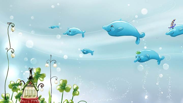 Dolphin And Underwater House